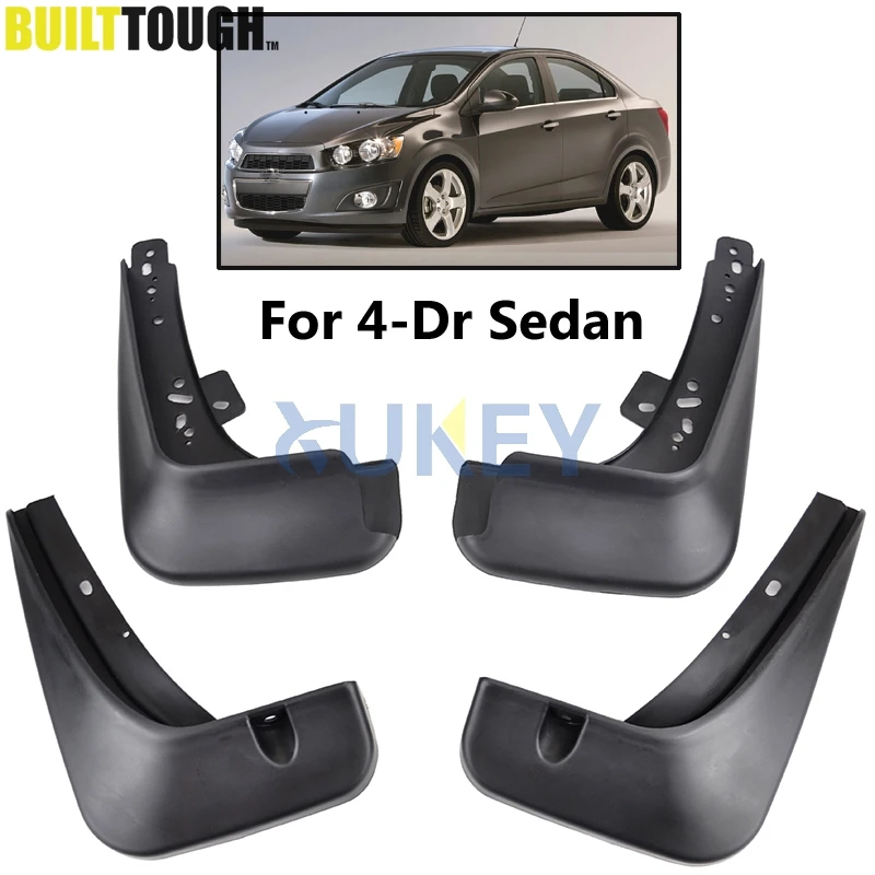 Guardabarros moldeados para Chevrolet Aveo/Sonic Sedán 2012-2016