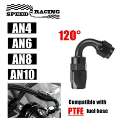 Conector manguera aceite giratorio PTFE hembra AN para combustible