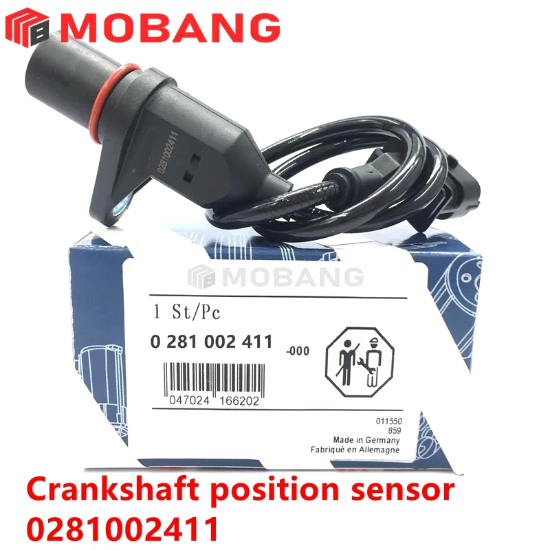 0281002411 Sensor posición cigüeñal Bosch original para Ford e Iveco