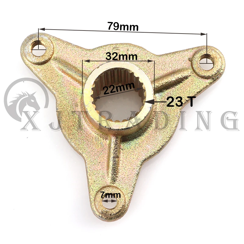 Eje trasero completo de 100/85/65/60cm, buje de 78MM x 3 tachuelas con freno de disco hidráulico, Piñón 37T para Go Karts ATV Quad Dirt Bike parts - imagen 3