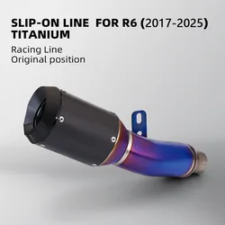 Silencioso de escape Slip-On de titanio y carbono para Yamaha YZF-R6
