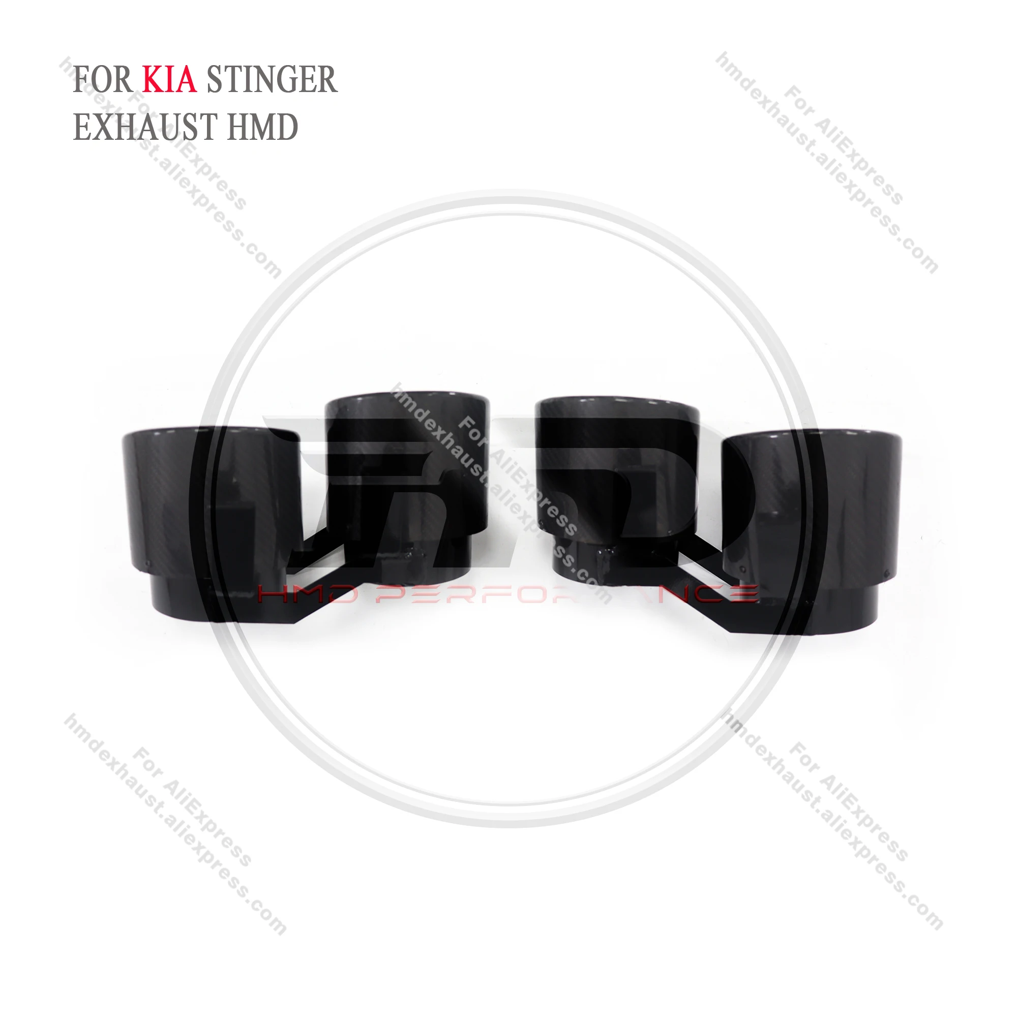 HMD Puntas de escape fibra de carbono para Kia Stinger 2.0 y 3.3 T
