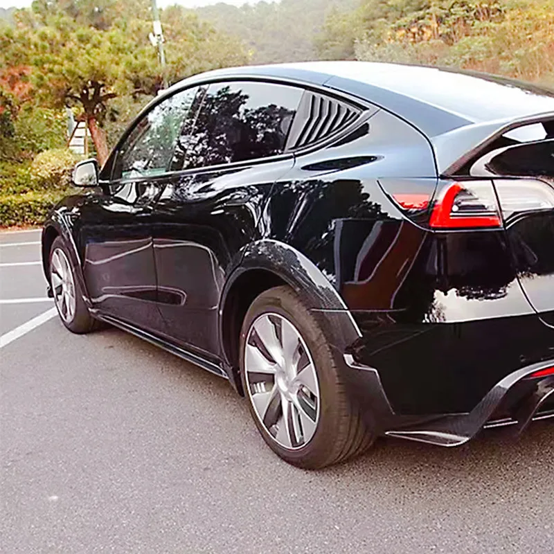 Guardabarros ancho para Tesla Model Y en carbono - accesorio tuning - imagen 3