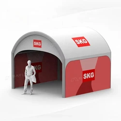 Tienda de campaña inflable con cúpula UV y marquesina impermeable