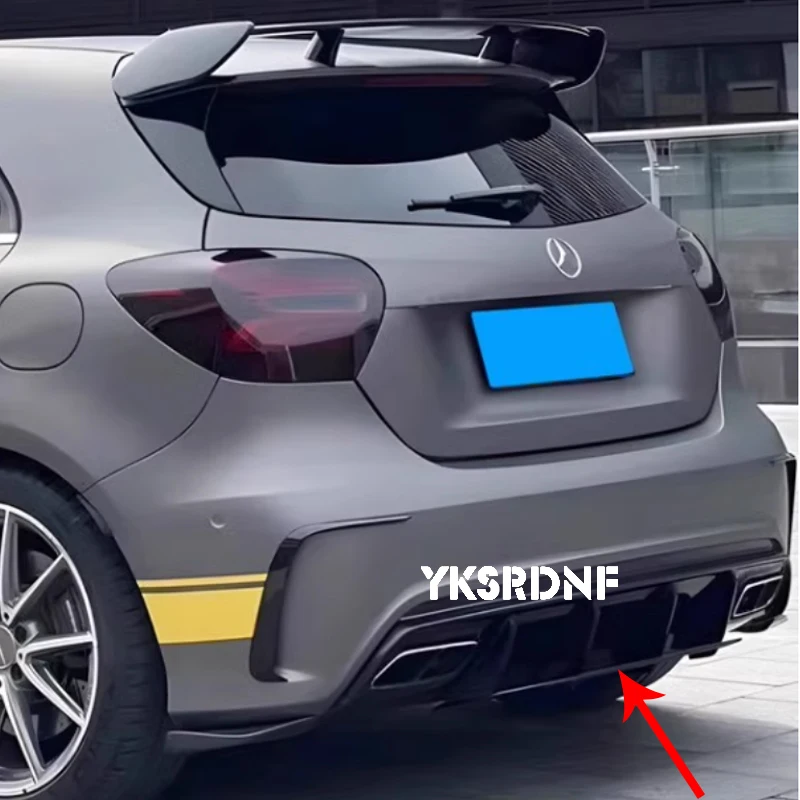 Difusor trasero negro Mercedes Clase A W176 A45 AMG, 4 salidas - imagen 3