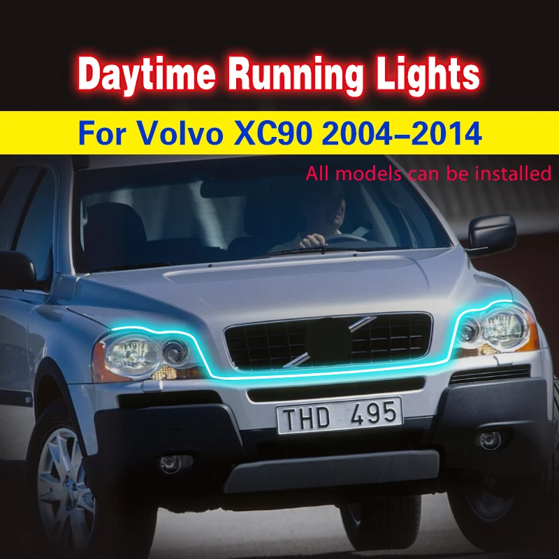 Luz diurna LED flexible para Volvo XC90 2004-2014