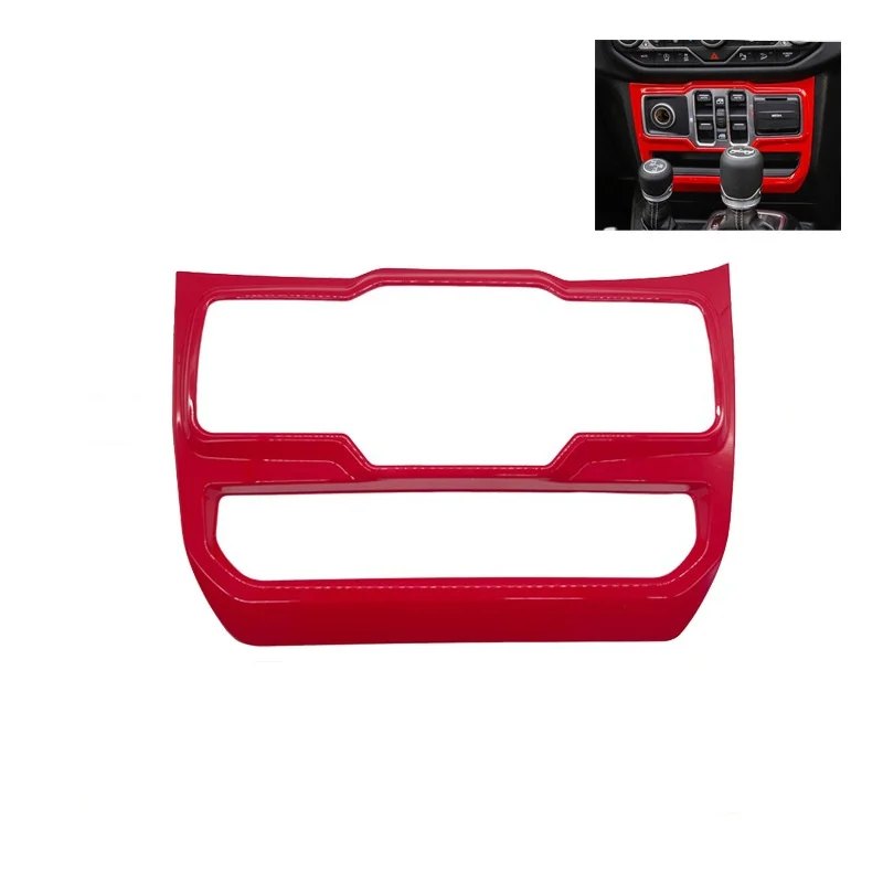 Cubierta embellecedora del Panel del interruptor de la ventana del tablero central para Jeep Wrangler JL JLU Gladiator JT 2018-2024, accesorios interiores