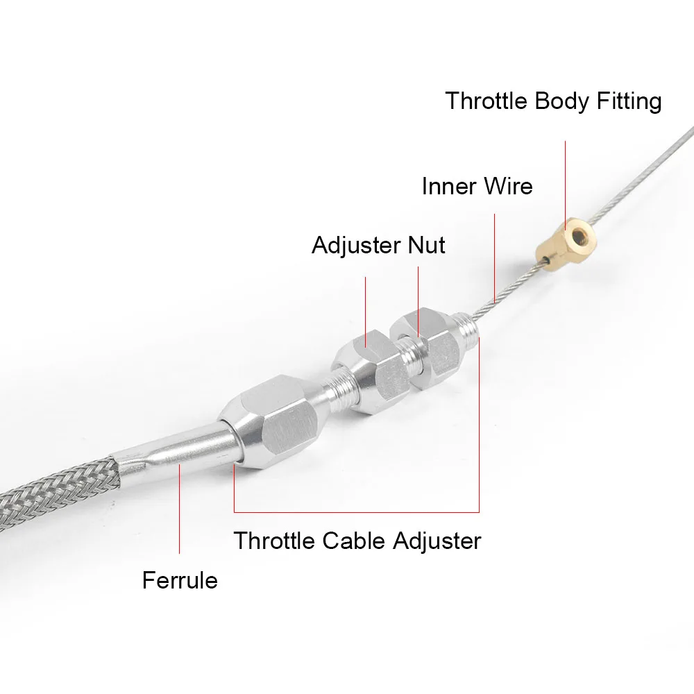 Kit de cables de acelerador trenzados inox Chevrolet LS1 - imagen 5