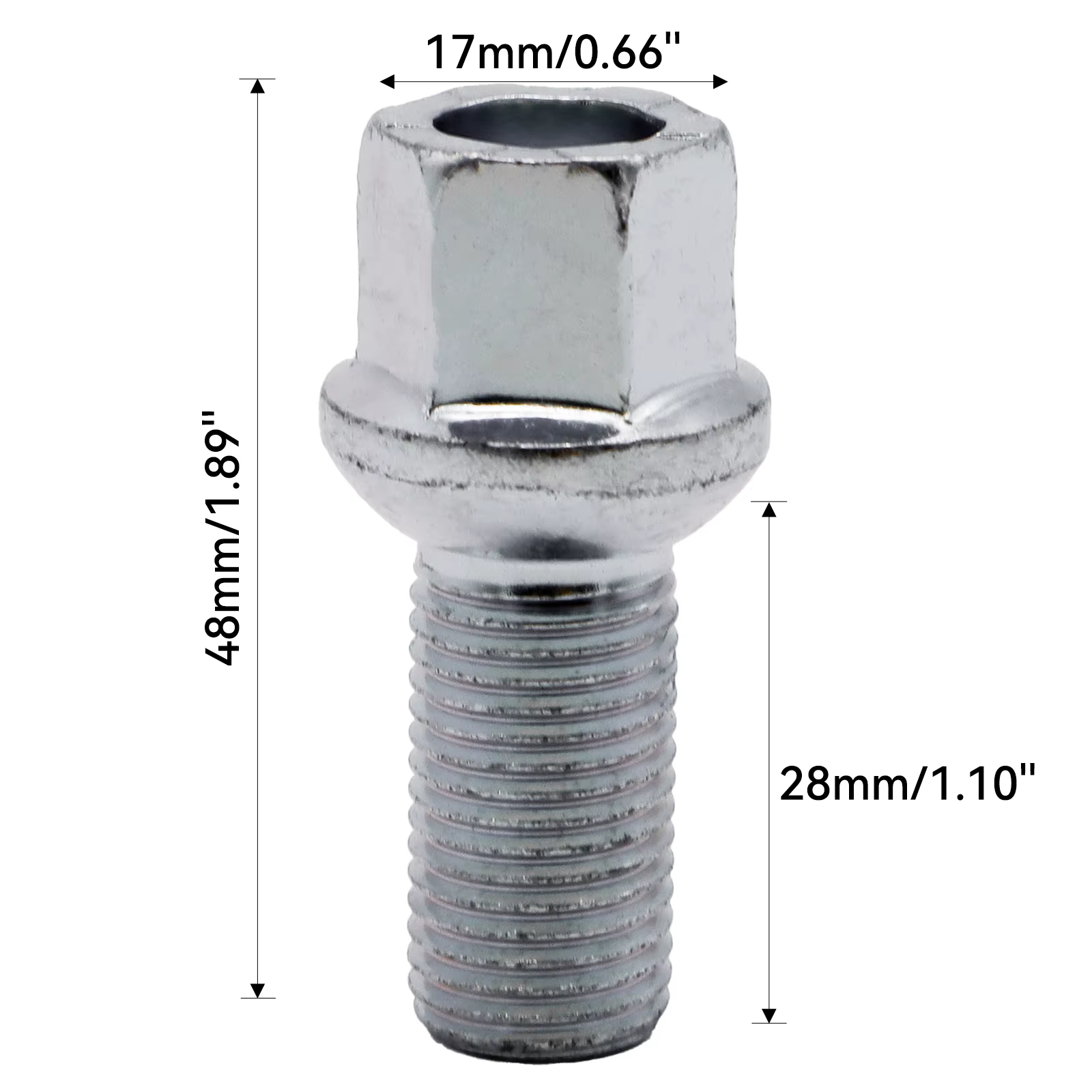 WHT 002437 Tornillo de rueda para Volkswagen CC, Jetta y Audi A5, A6 y A8 - imagen 2