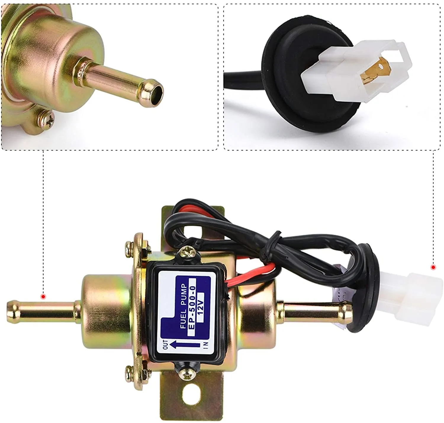 Bomba de combustible universal EP500 12V para gasolina y diésel - imagen 3