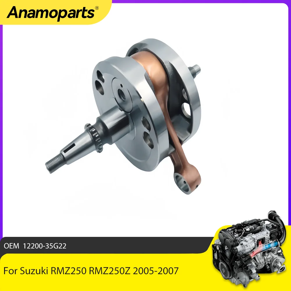 Vista del conjunto de cigüeñal Anamoparts para Suzuki RMZ250