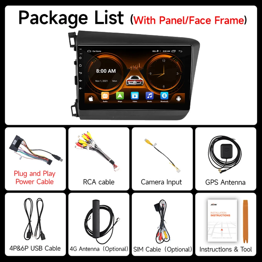 Radio multimedia 9 pulgadas Honda Civic 2011-2015 con GPS y CarPlay - imagen 5