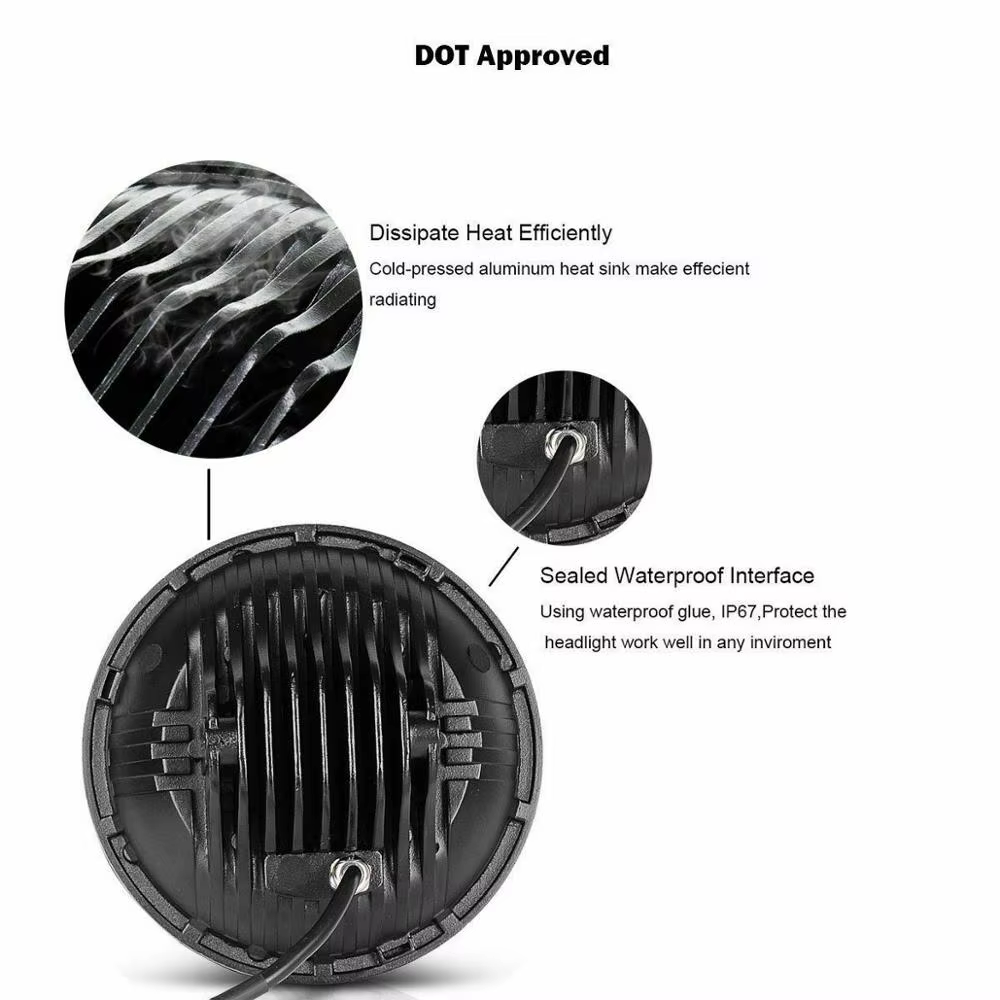Faro LED Halo 7 pulgadas con DRL para Street Glide y Road King - imagen 5