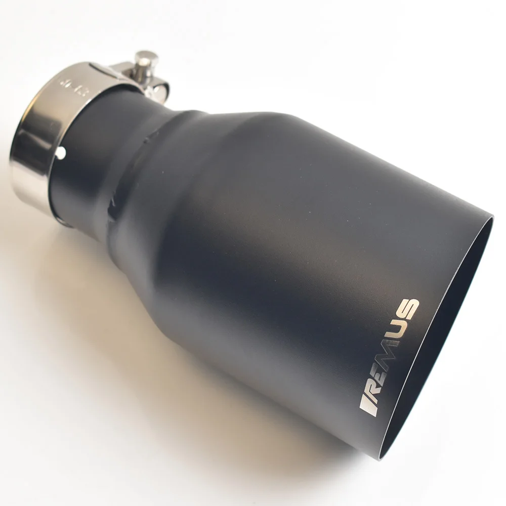 Punta de escape VREMUS acero inoxidable corte negro mate universal - imagen 3
