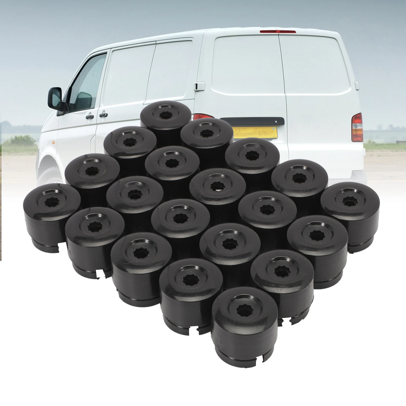 Tapas Cubretuercas Rueda 19mm para VW Transporter T5 y T6 - imagen 4