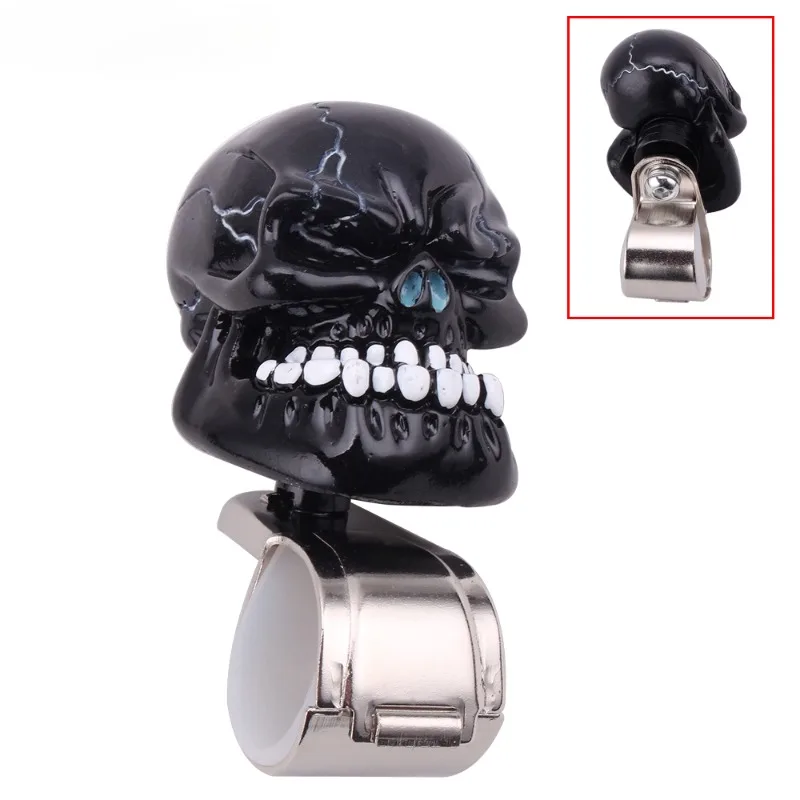 Pomo giratorio universal para volante con diseño de calavera - imagen 2