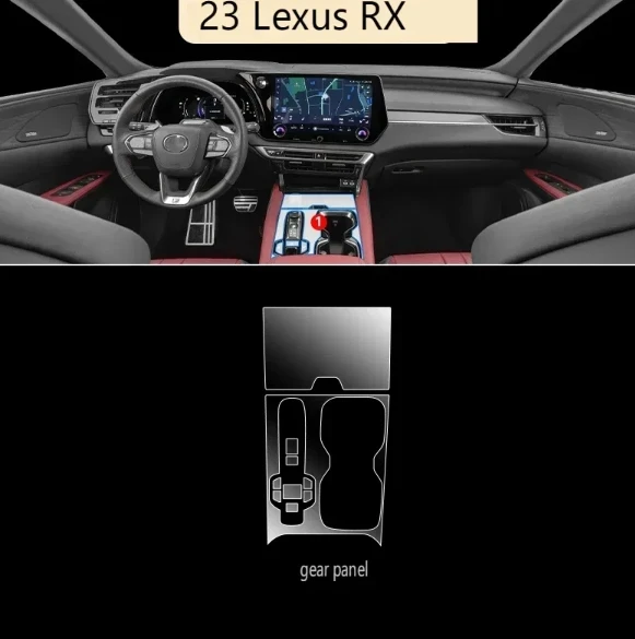 Protector consola central Lexus RX 2023 - película TPU transparente - imagen 2