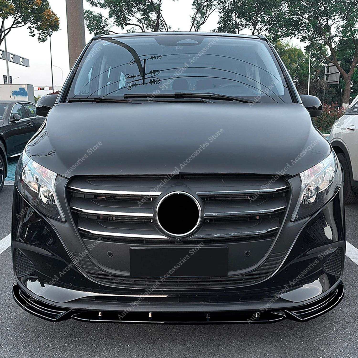 Maxton divisor parachoques delantero negro brillante – Mercedes Clase V W447 - imagen 2