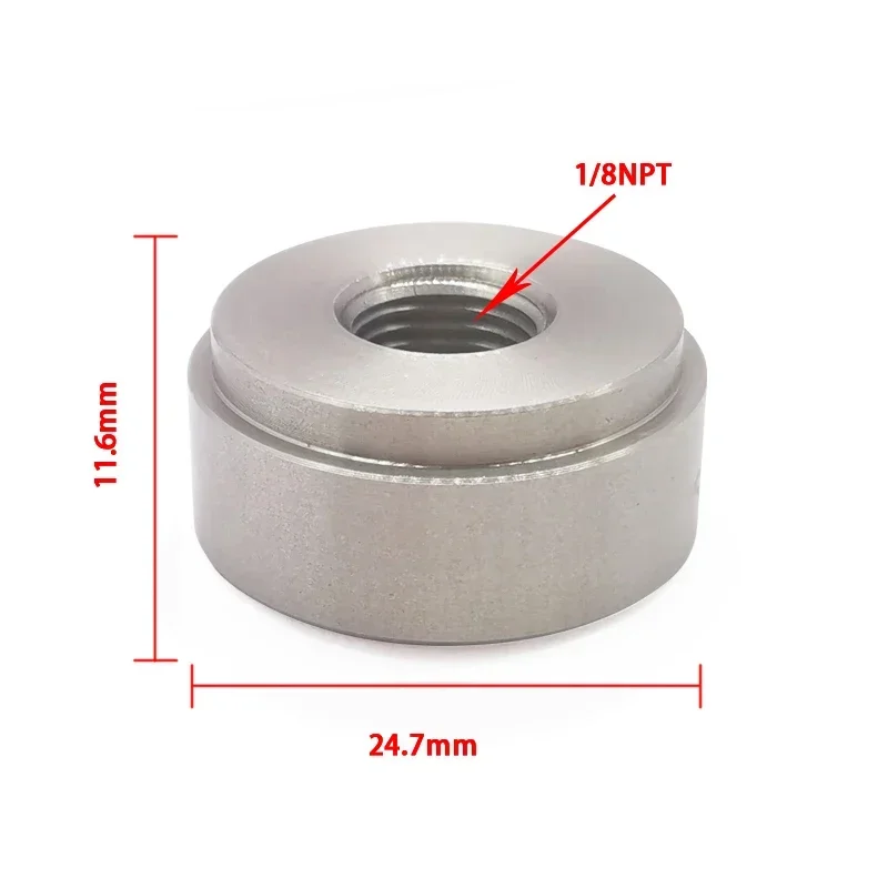 Tapón de soldadura roscado NPT en acero inoxidable, montaje métrico