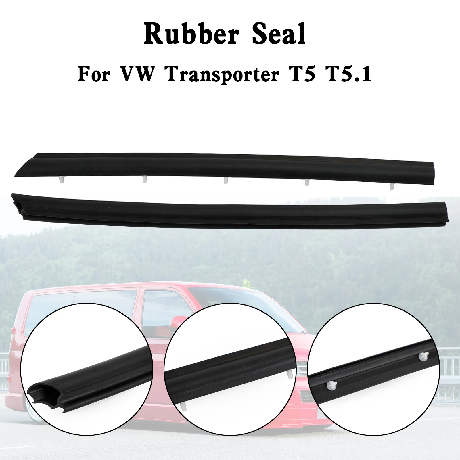 Juntas de puerta delantera VW Transporter T5 T5.1 embellecedor goma - imagen 2