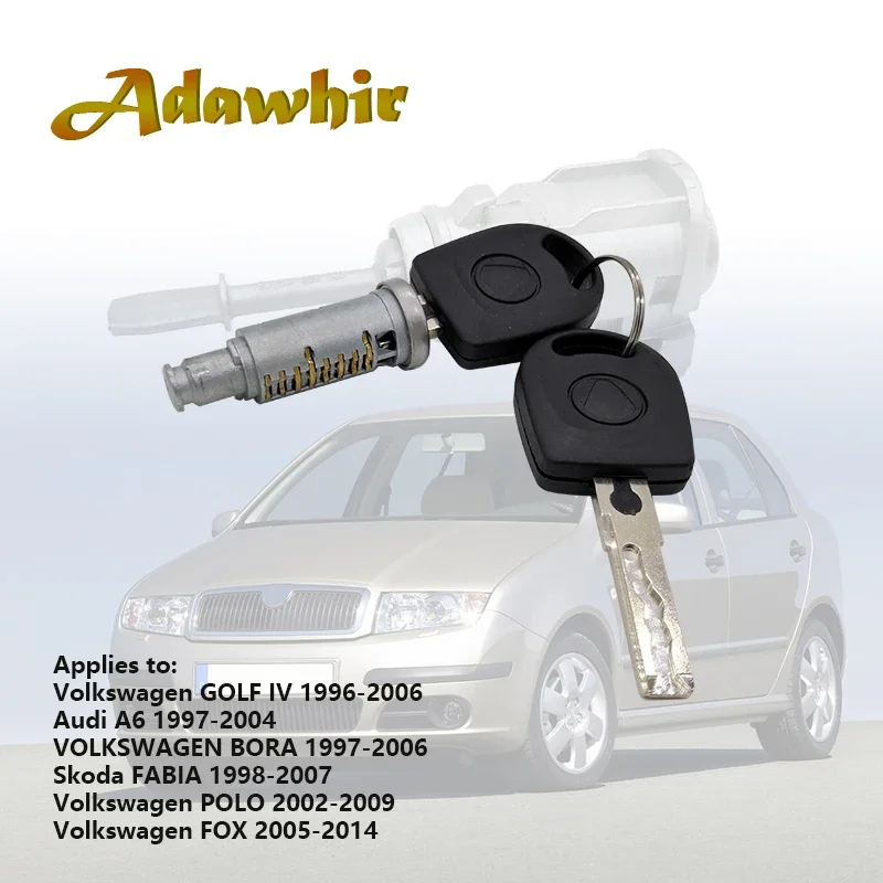 Kit reparación cilindro cerradura puerta metal VW Golf Polo Audi A6 604837168 - imagen 2