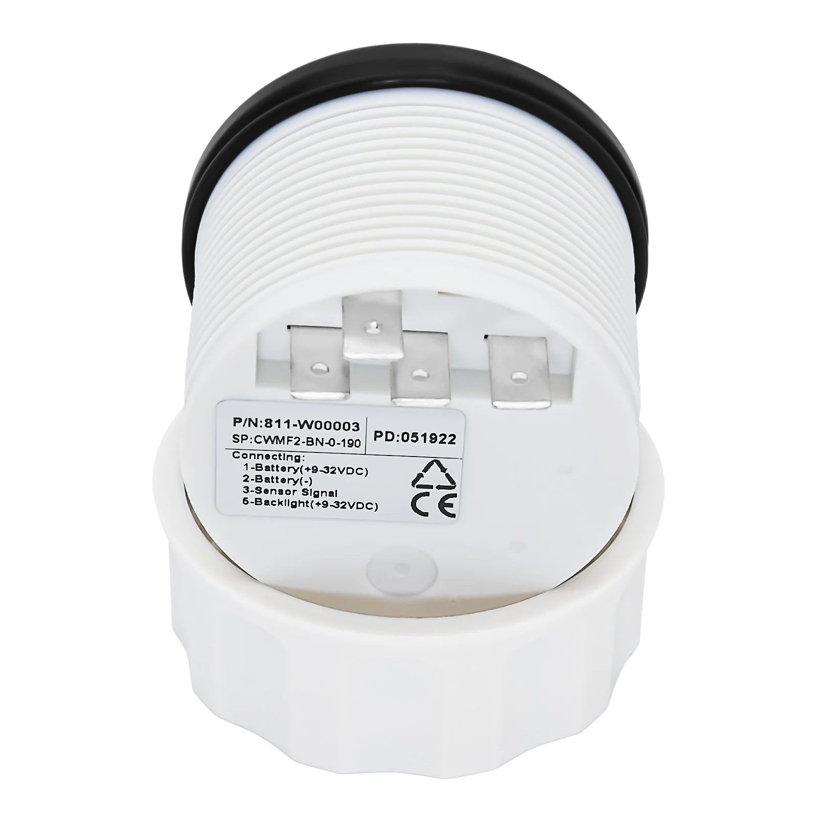 Indicador de nivel de combustible 52 mm con sensor, luz roja - imagen 5