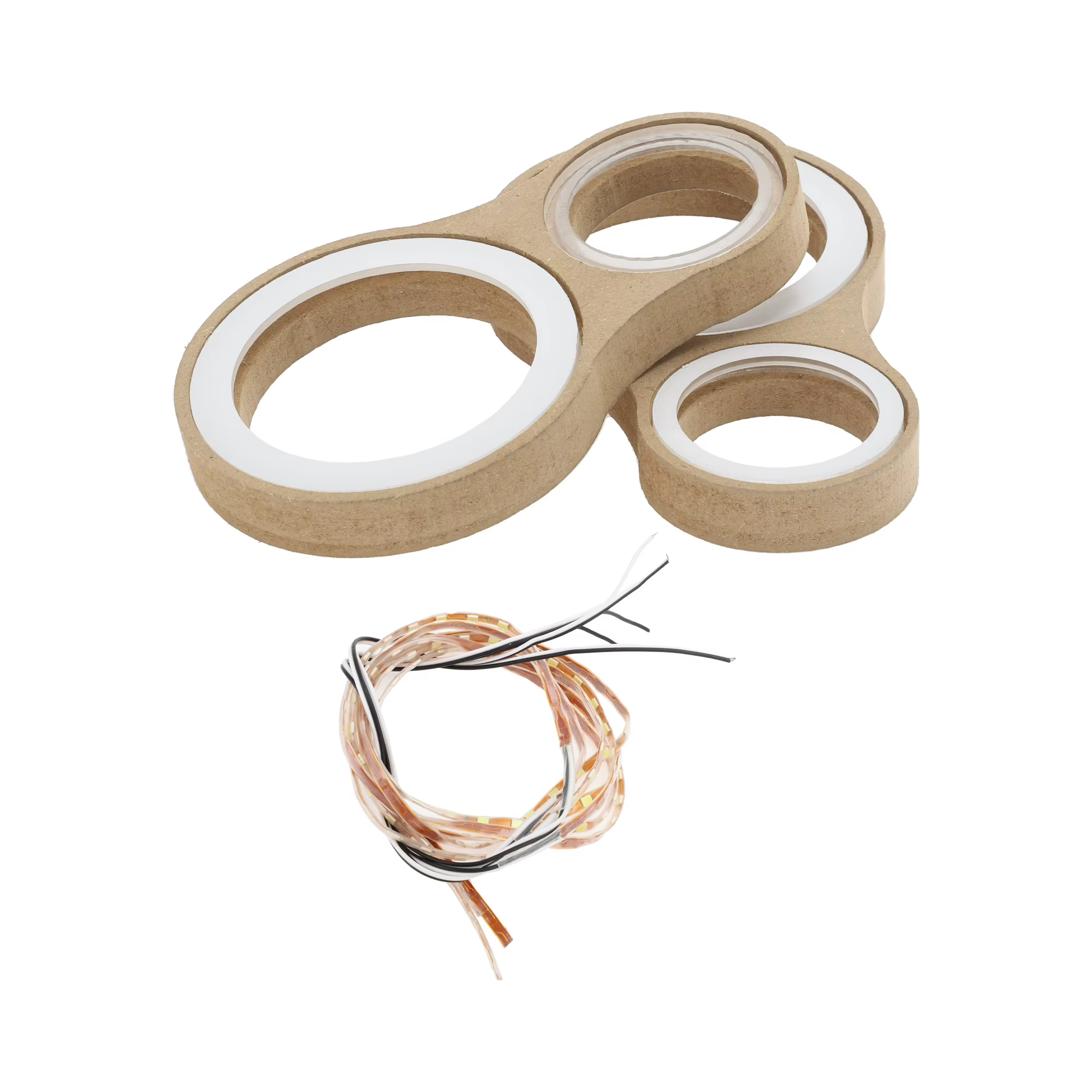 X Autohaux Anillos espaciadores para altavoces de coche con luz