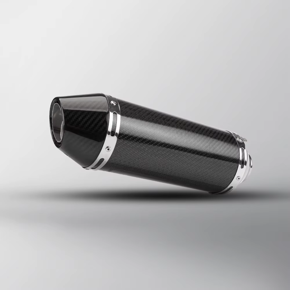 Silenciador trasero fibra de carbono universal – MT-07 CB650R Z400 - imagen 3
