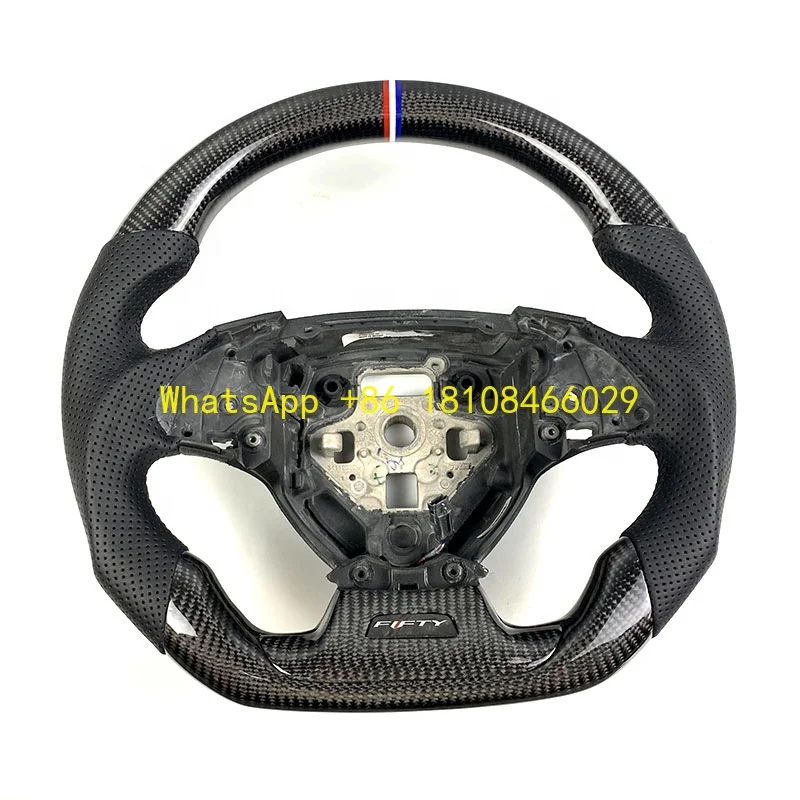 Volante de fibra de carbono estilo OEM para Chevrolet Camaro y Corvette C7