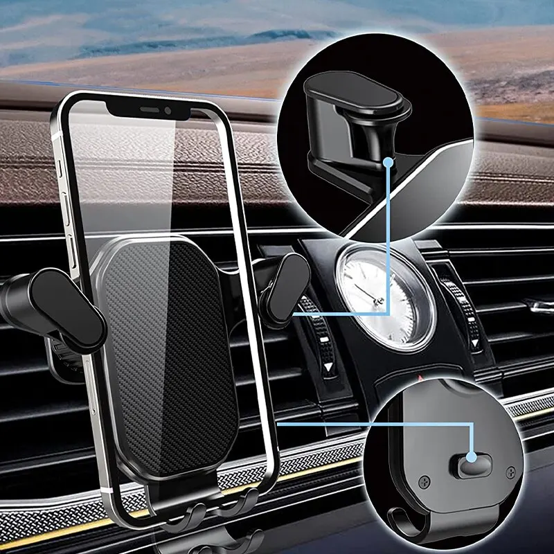 Soporte móvil coche gravedad 360° universal ajuste - imagen 5