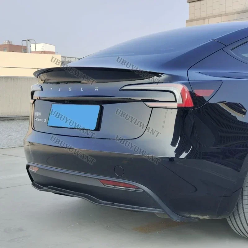 Aleron trasero carbono para Tesla Model 3 2020 en adelante negro - imagen 4