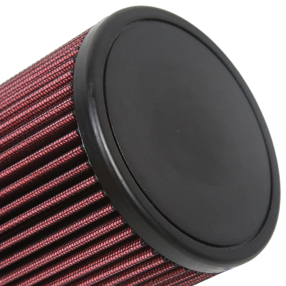 3" 76 mm Entrada Cono de entrada de aire frío Rendimiento de reemplazo Filtro de aire seco de alto flujo lavable Rojo, Altura del filtro: 6,5 pulgadas - imagen 4