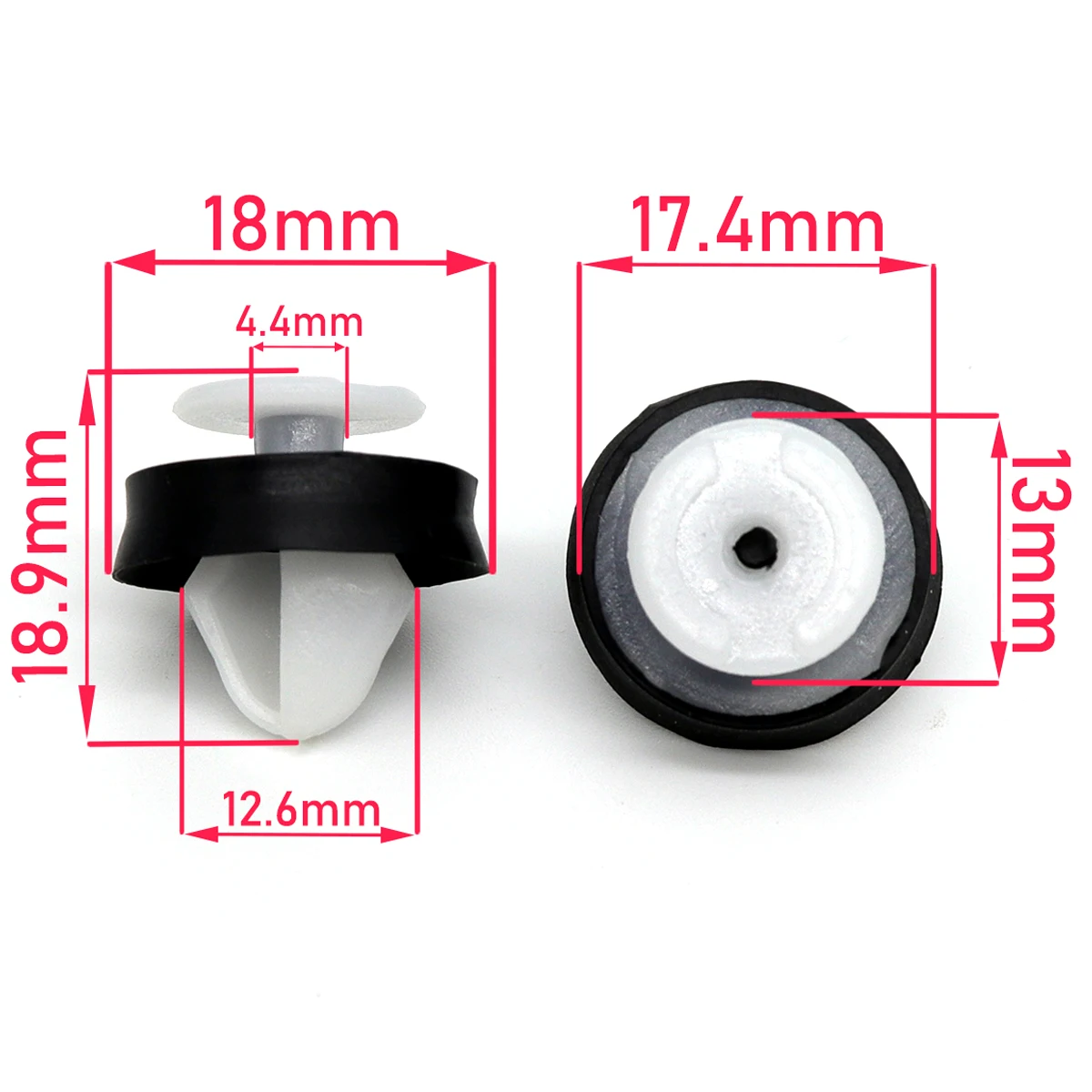 Clips Panel Puerta Nissan Qashqai J11 2013-2021 con Sellos Goma y Remaches - imagen 3