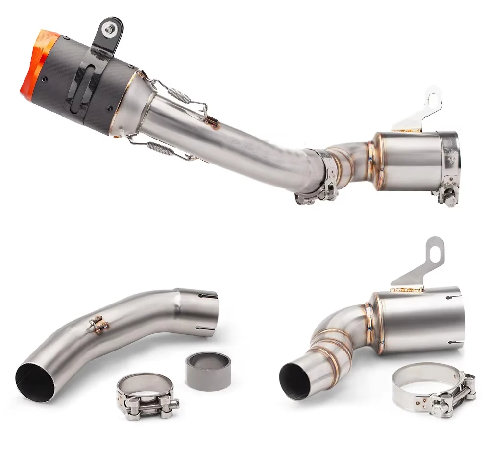 Para DUKE 125 250 390 Adventure RC390 2020 - 2023 sistema de escape de motocicleta silenciador modificado Moto 51mm tubo de enlace medio delantero - imagen 4