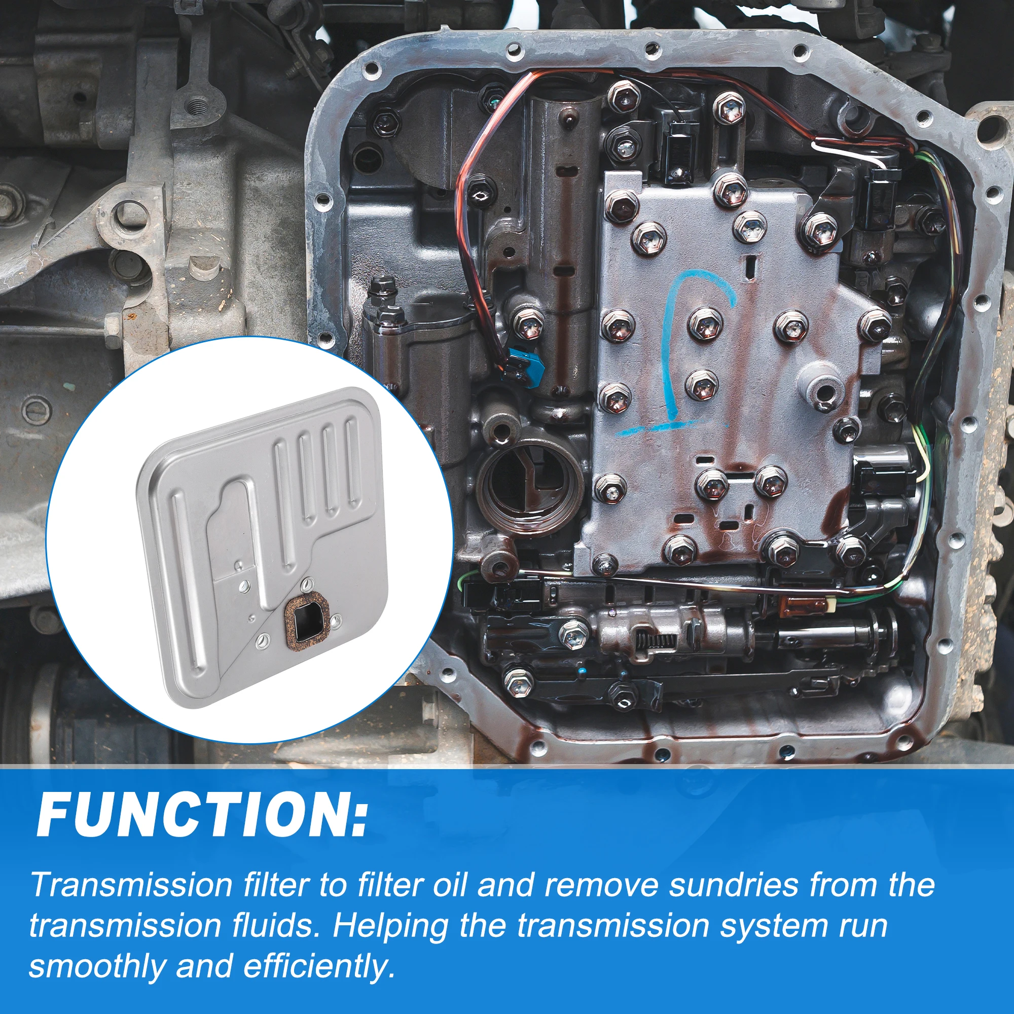 UXCELL KM175 Filtro de transmisión automática CVT Filtro de enfriador de aceite Kit de junta de cárter de aceite para Hyundai Accent 1999 No. 4632122040 - imagen 3