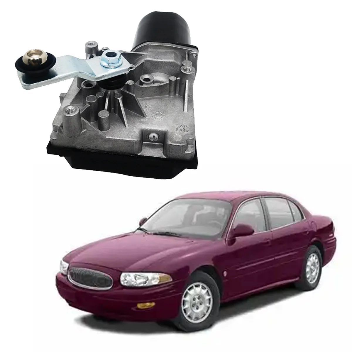 Motor limpiaparabrisas delantero Buick LeSabre Cadillac 2000-2005 - imagen 3
