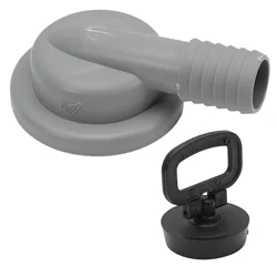 Desagüe de cubierta para barco de acero inoxidable, 90°, 50 mm
