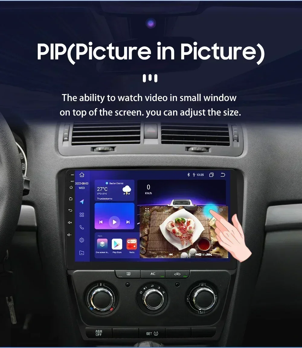 Autoradio Android 13 2 DIN GPS 10,1" para Skoda Octavia A5 - imagen 2