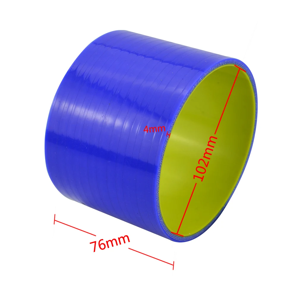 Tubo silicona intercooler turbo 102 mm recto azul y amarillo PQY - imagen 2