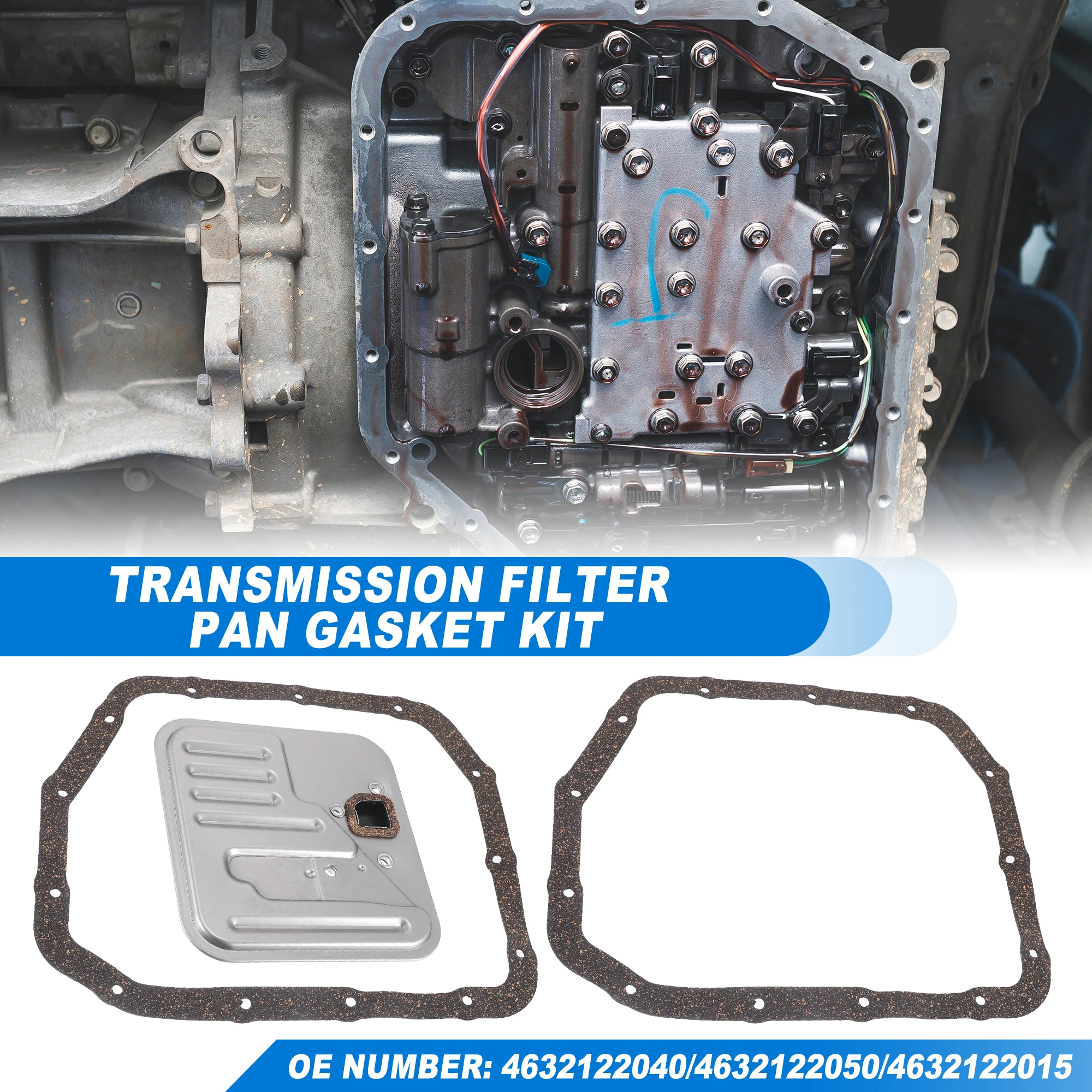 UXCELL KM175 Filtro de transmisión automática CVT Filtro de enfriador de aceite Kit de junta de cárter de aceite para Hyundai Accent 1999 No. 4632122040 - imagen 2