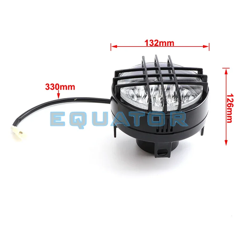Detalle del faro delantero para motocicleta GY6