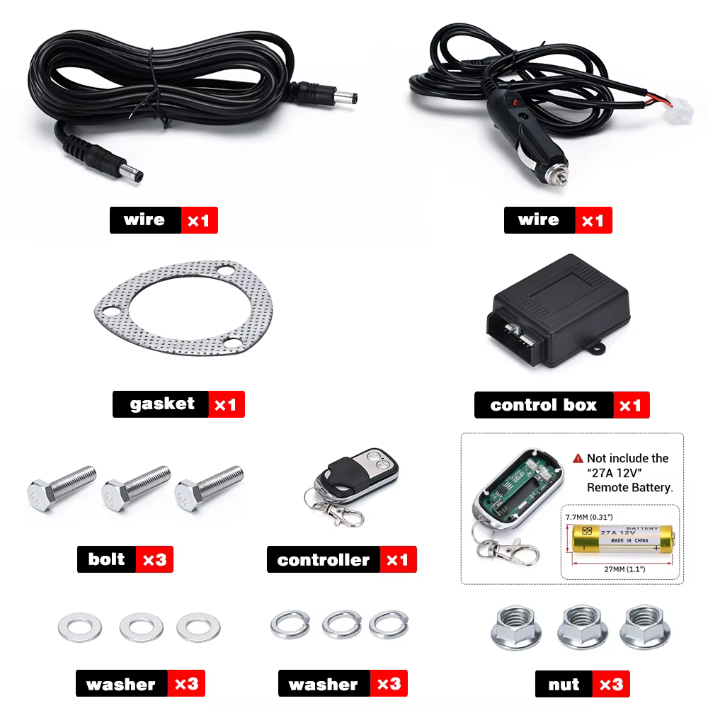 Punta de escape eléctrica inoxidable, control remoto – universal Ø63/76 mm - imagen 5