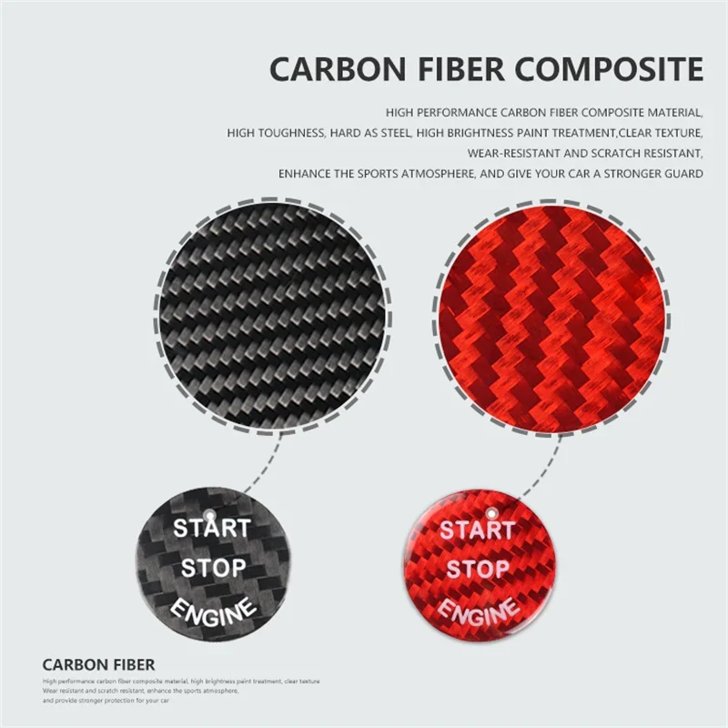 Pegatina fibra carbono botón Start/Stop BMW Serie 3 F30 F33 - imagen 5