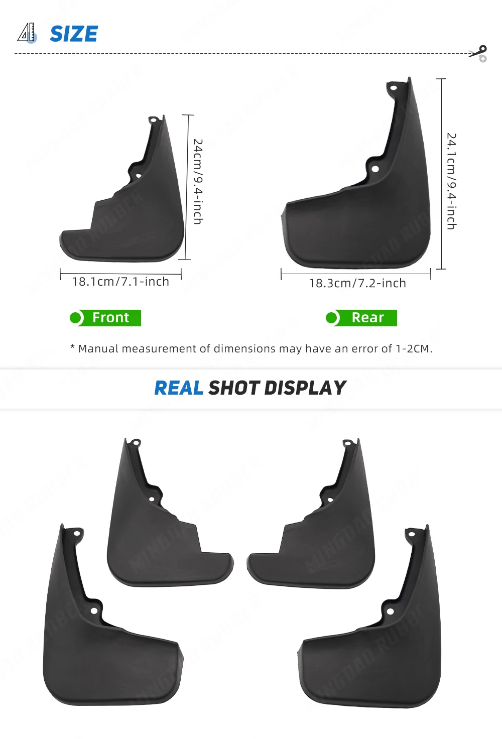 Guardabarros antisalpicaduras delantero Hyundai Accent 2006-2010 - imagen 3