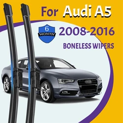 Escobillas limpiaparabrisas HD de goma suave y silenciosas para Audi A5 2008-2016