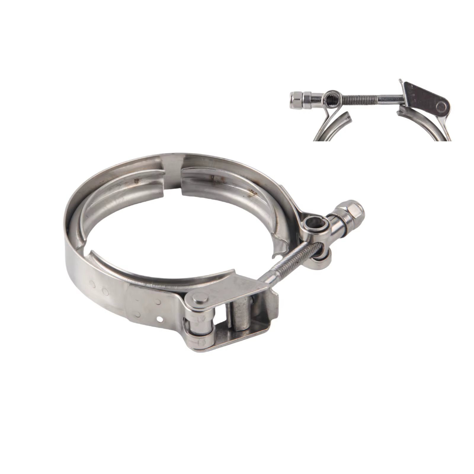 Abrazadera de banda en V rápida para escape turbo, inox 304 - imagen 2
