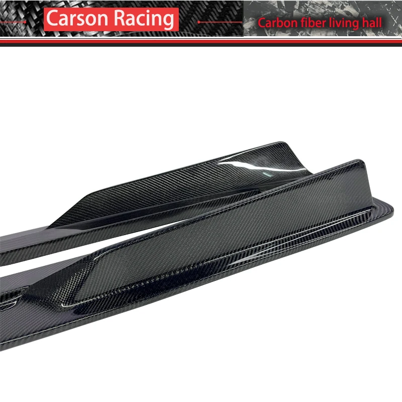 2015-2019 Audi TTS TTRS TTS línea faldas laterales de fibra de carbono parachoques labio tapa del parachoques delantal protector divisores MK3 Forge Carbon para coches - imagen 5