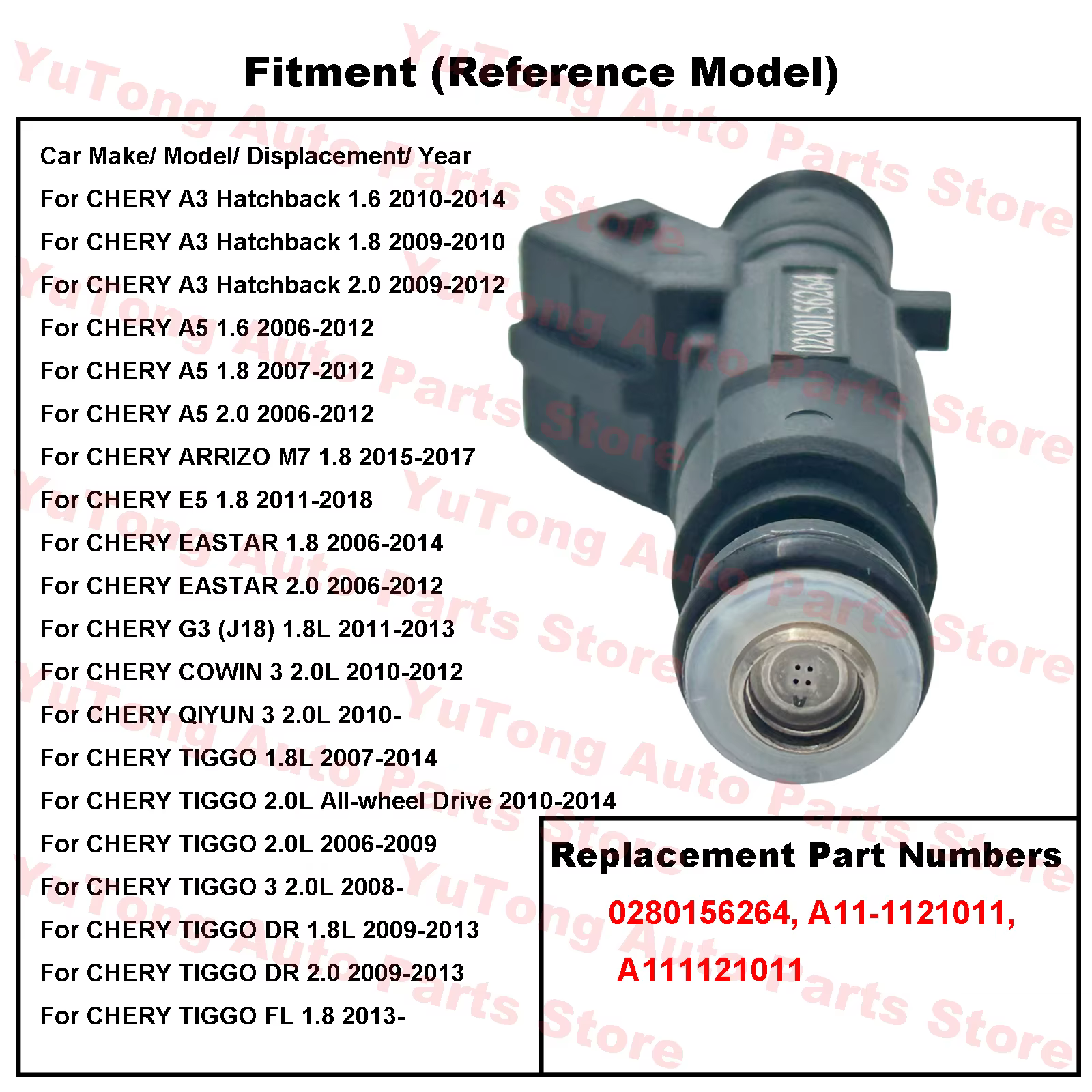 Inyector de combustible 0280156264 para Chery Tiggo 1.8/2.0 L - imagen 2