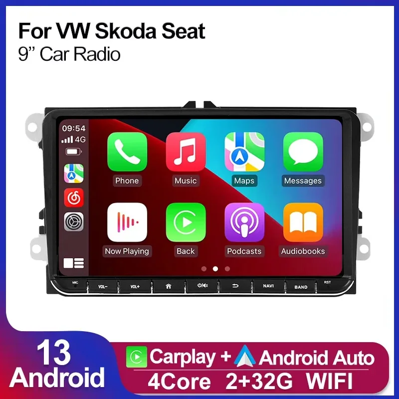 MEKEDE Radio Android 13 con GPS para Volkswagen Passat B6 y Golf 5/6