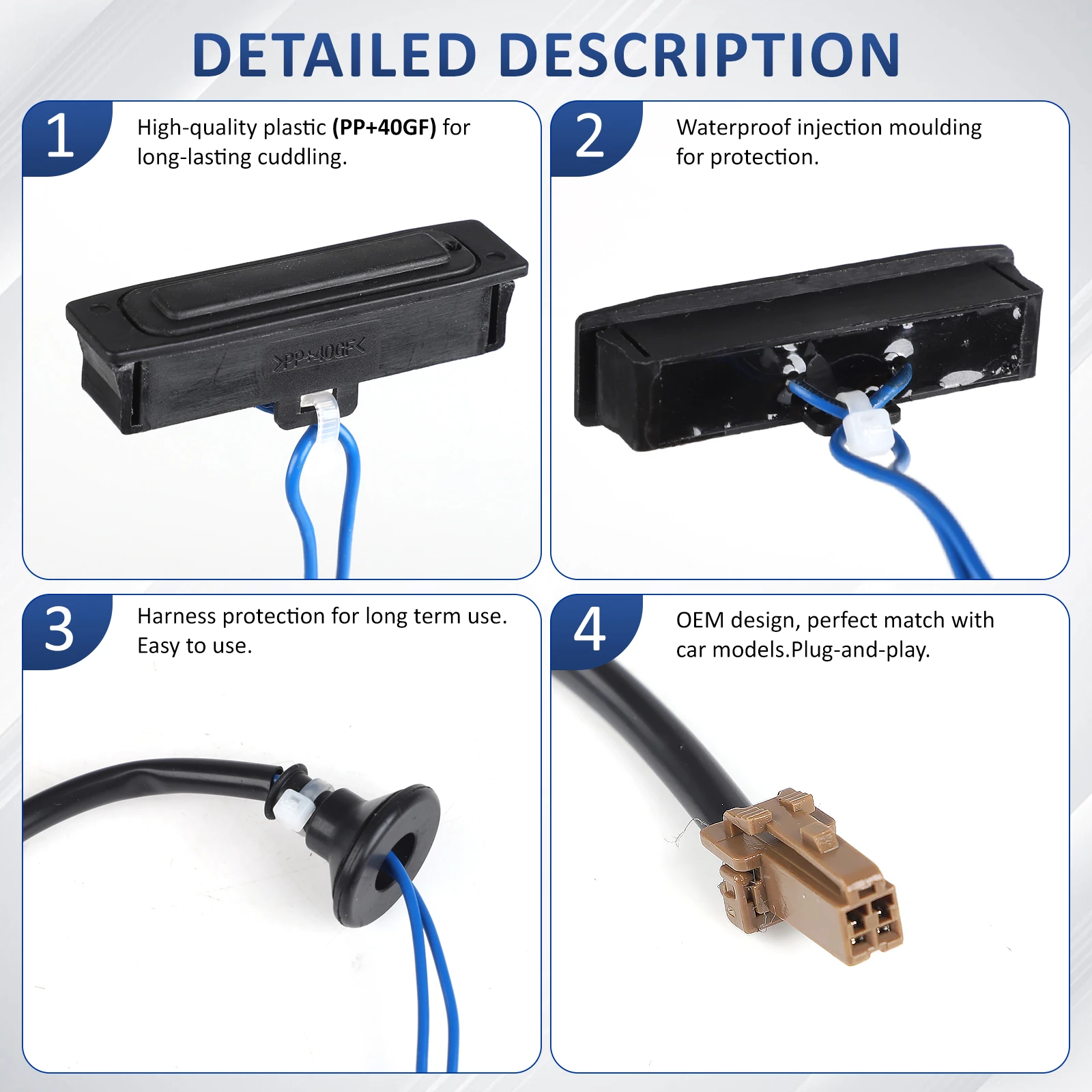 Nissan 25380-ED000 interruptor de puerta trasera negro Maxima 09-14 - imagen 5